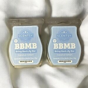 Scentsy Wax Bars x 2 Bring Back My Bar BBMB COCONUT COTTON - DISCONTINUED‎ - NEW